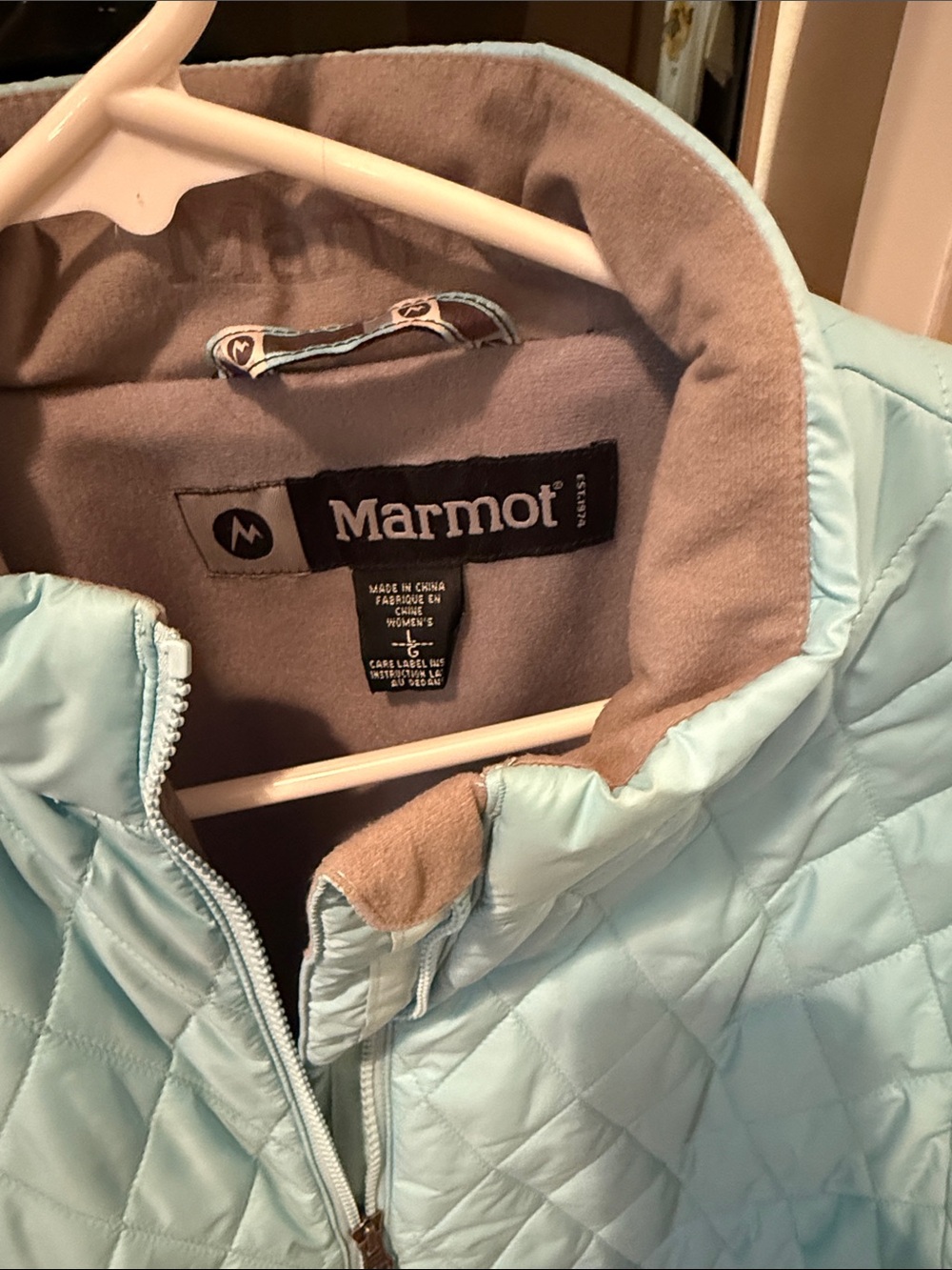 Marmot Light Blue Quilted Puffer Jacket - Picture 3 of 6